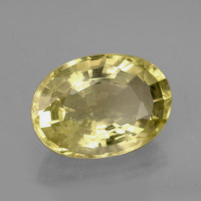 4.42 ct Yellow Orthoclase Stone, Natural Orthoclase in Oval Facet Shape for Sale