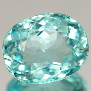4.54 ct Green Paraiba Tourmaline Gemstone, Paraiba Tourmaline Gem in Oval Facet Shape for Sale.