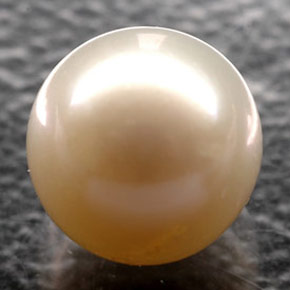 2.64 ct Cream Pearl Gemstone, Pearl Gem in Drilled Sphere Shape for Sale.