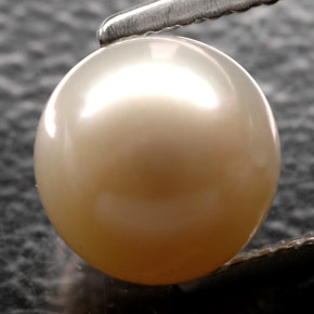 Pearl Gemstone in 7.3 mm Size for Sale, Pearl Stone in Cream Color
