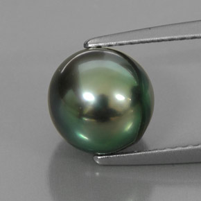 Pearl Gemstone in 8.2 mm Size for Sale, Pearl Stone in Green Color