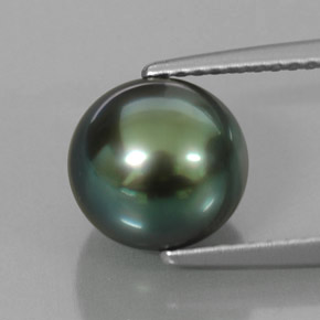 4.73 ct Green Pearl Stone, Natural Pearl in Spherical Shape for Sale