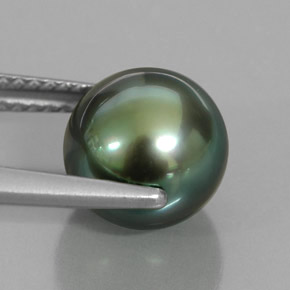 Pearl Gemstone in 8.8 mm Size for Sale, Pearl Stone in Green Color