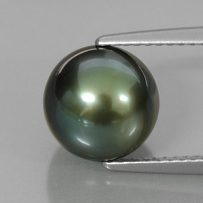 5.08 ct Green Pearl Stone, Natural Pearl in Spherical Shape for Sale