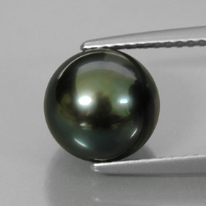 4.66 ct Green Pearl Stone, Natural Pearl in Spherical Shape for Sale