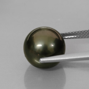 Pearl Gemstone in 11.3 mm Size for Sale, Pearl Stone in Black Multicolor Color