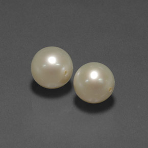 Pearl Gemstone in 9 mm Size for Sale, Pearl Stone in Cream Color