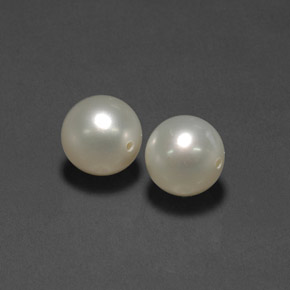 Pearl Gemstone in 8.6 mm Size for Sale, Pearl Stone in Cream Color