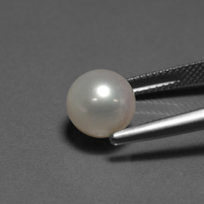 Pearl Gemstone in 8.6 mm Size for Sale, Pearl Stone in Cream Color