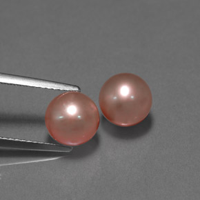 6.07 ct Pink Pearl Gemstone, Pearl Gem in Spherical Shape for Sale.