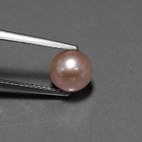 2.98 ct Pink Pearl Gemstone, Pearl Gem in Spherical Shape for Sale.