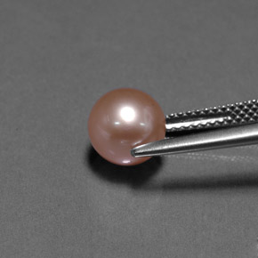 Pearl Gemstone in 7.5 mm Size for Sale, Pearl Stone in Pink Color