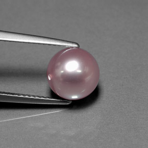 4.68 ct Blue Pearl Stone, Natural Pearl in Half-Drilled Sphere Shape for Sale