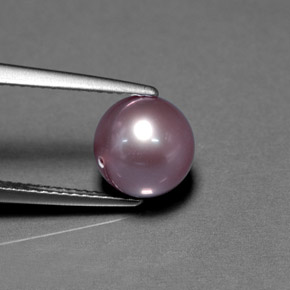4.53 ct Blue Pearl Stone, Natural Pearl in Half-Drilled Sphere Shape for Sale