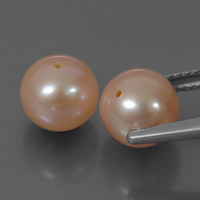 Pearl Gemstones in 7.7 mm Size for Sale, Pearl Stones in Light Pink Color