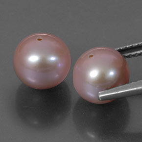 Pearl Gemstone in 7.8 mm Size for Sale, Pearl Stone in Silver Pink Color