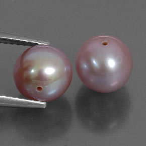 6.43 ctw Pink Pearl Stones, Natural Pearl in Drilled Sphere Shape for Sale
