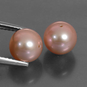 5.97 ctw Pink Pearl Stones, Natural Pearl in Drilled Sphere Shape for Sale