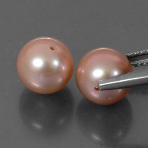 Pearl Gemstones in 7.5 mm Size for Sale, Pearl Stones in Light Pink Color