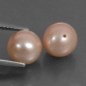 6.73 ctw Pink Pearl Stones, Natural Pearl in Drilled Sphere Shape for Sale
