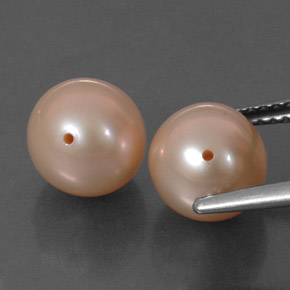 Pearl Gemstones in 7.7 mm Size for Sale, Pearl Stones in Light Pink Color