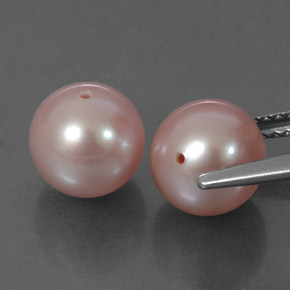 Pearl Gemstone in 7.8 mm Size for Sale, Pearl Stone in Pink Color