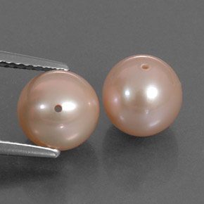 6.47 ctw Pink Pearl Stones, Natural Pearl in Drilled Sphere Shape for Sale