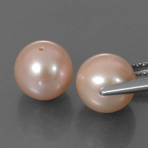 Pearl Gemstones in 7.8 mm Size for Sale, Pearl Stones in Light Pink Color