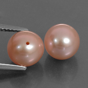 6.82 ct Pink Pearl Stone, Natural Pearl in Drilled Sphere Shape for Sale