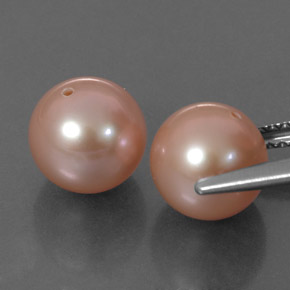 Pearl Gemstone in 7.8 mm Size for Sale, Pearl Stone in Pink Color