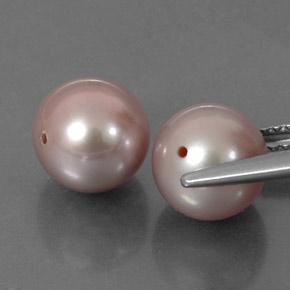 Pearl Gemstones in 7.6 mm Size for Sale, Pearl Stones in Medium Pink Color