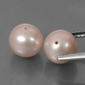 Pearl Gemstones in 7.7 mm Size for Sale, Pearl Stones in Light Pink Color