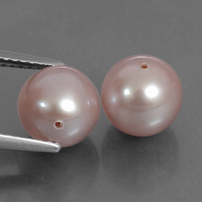 6.69 ctw Pink Pearl Stones, Natural Pearl in Drilled Sphere Shape for Sale