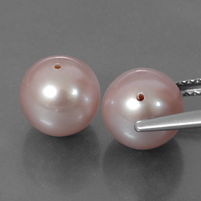 Pearl Gemstones in 7.9 mm Size for Sale, Pearl Stones in Orange Pink Color