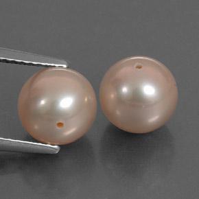 6.25 ctw Pink Pearl Stones, Natural Pearl in Drilled Sphere Shape for Sale