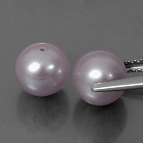Pearl Gemstone in 7.4 mm Size for Sale, Pearl Stone in Silver Pink Color