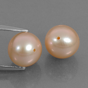 6.13 ctw Pink Pearl Gemstones, Pearl Gems in Drilled Sphere Shape for Sale.