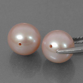 Pearl Gemstone in 7.8 mm Size for Sale, Pearl Stone in Pink Color