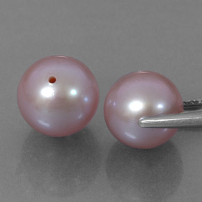 Pearl Gemstone in 7.9 mm Size for Sale, Pearl Stone in Lavender Color