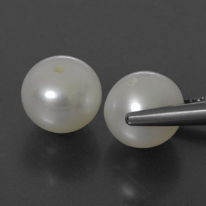 Pearl Gemstone in 8.1 mm Size for Sale, Pearl Stone in Cream Color