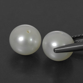 Pearl Gemstone in 8.1 mm Size for Sale, Pearl Stone in Cream Color