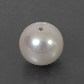 3.81 ct Cream Pearl Gemstone, Pearl Gem in Half-Drilled Sphere Shape for Sale.