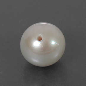 3.60 ct Cream Pearl Gemstone, Pearl Gem in Half-Drilled Sphere Shape for Sale.