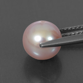 Pearl Gemstone in 8 mm Size for Sale, Pearl Stone in Silver Pink Color