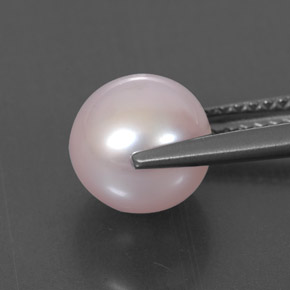 Pearl Gemstone in 8.1 mm Size for Sale, Pearl Stone in Pink Color