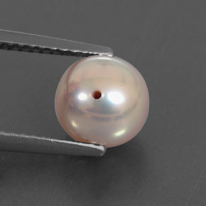 2.90 ct Gray Pearl Stone, Natural Pearl in Drilled Sphere Shape for Sale