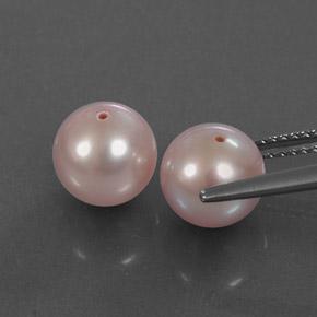Pearl Gemstones in 7.9 mm Size for Sale, Pearl Stones in Flamingo Pink Color