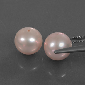 Pearl Gemstones in 7.9 mm Size for Sale, Pearl Stones in Light Pink Color