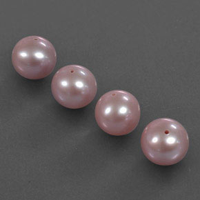 12.07 ctw Pink Pearl Gemstones, Pearl Gems in Drilled Sphere Shape for Sale.