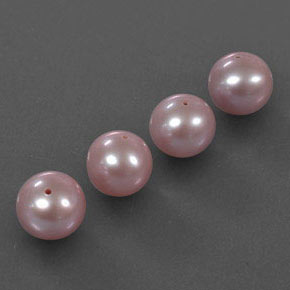 12.07 ctw Pink Pearl Stones, Natural Pearl in Drilled Sphere Shape for Sale